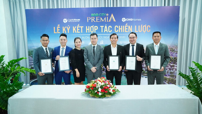 Các đại lý nhận chứng nhận phân phối dự án EcoCity Premia.