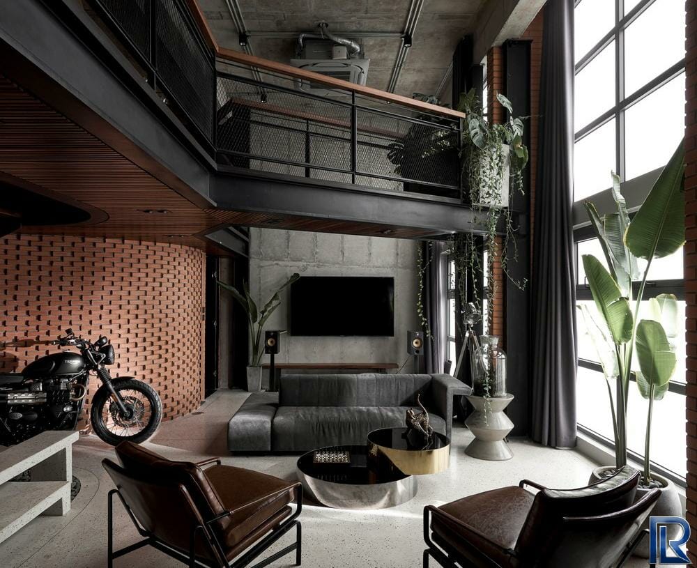 Ấn tượng căn hộ penthouse phong cách công nghiệp vừa sang vừa “chất”