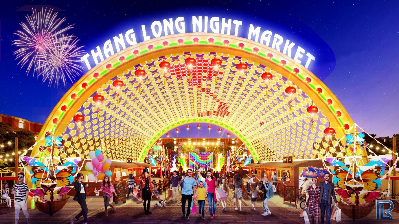 Phối cảnh chợ đêm thăng long night market