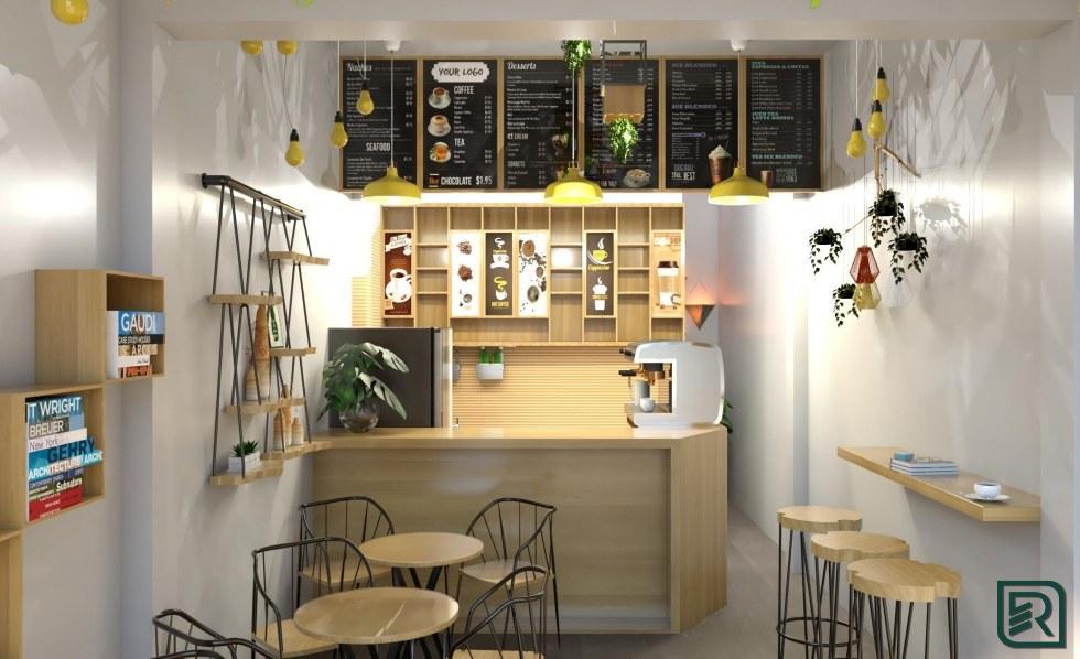 Quán cafe nhỏ và hẹp với thiết kế cá tính và độc đáo