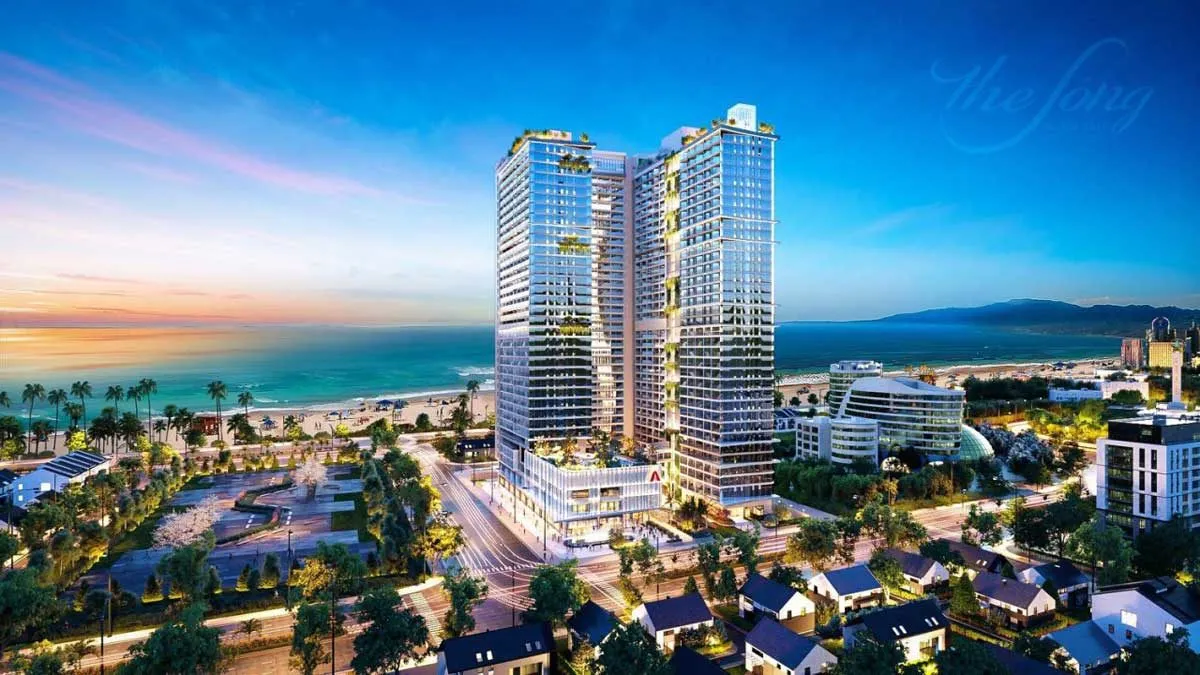 Phối cảnh tổng thể dự án condotel The Sóng Vũng Tàu nhìn từ trên cao