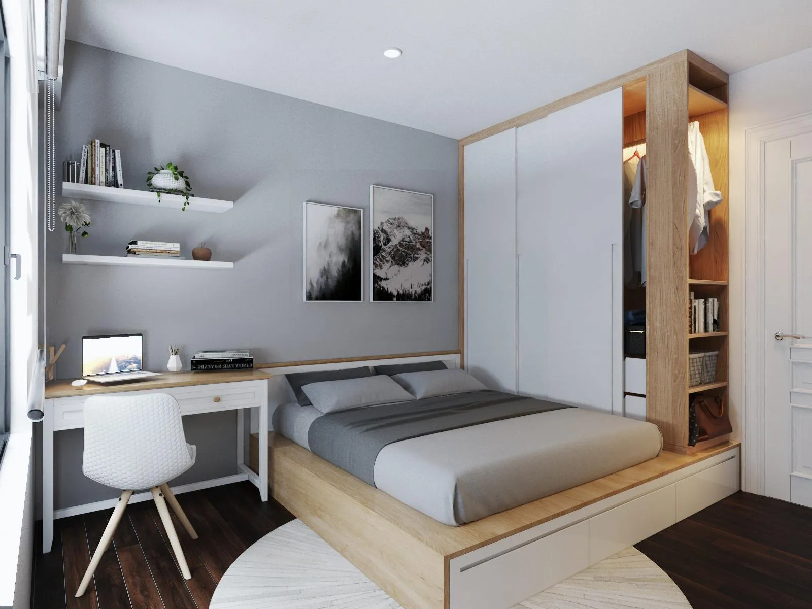 Thiết kế phòng ngủ phụ theo phong cách Country House hiện đại tập trung vào công năng và sự thoải mái