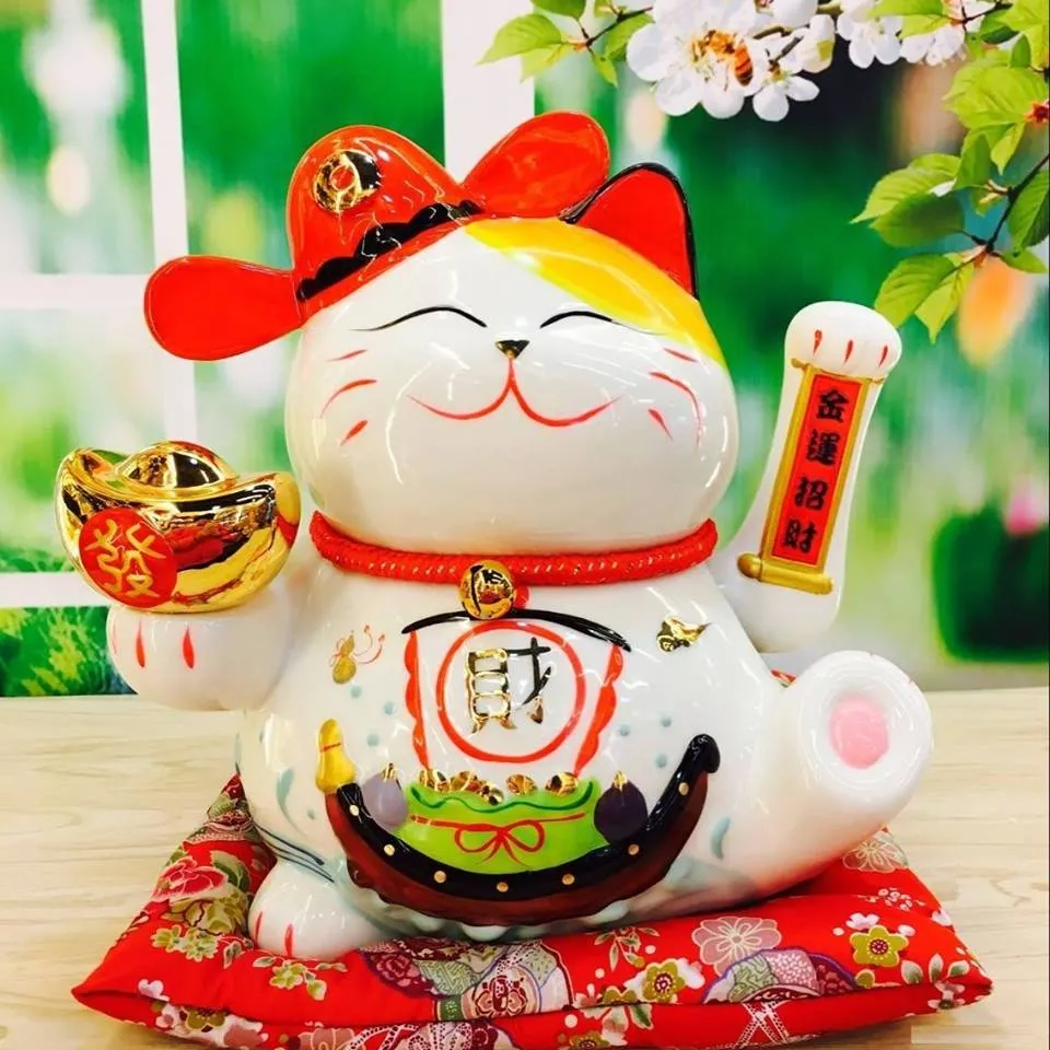 Chú mèo Tama trong truyền thuyết nguồn gốc Mèo Thần Tài Nhật Bản tại đền Gotokuji.