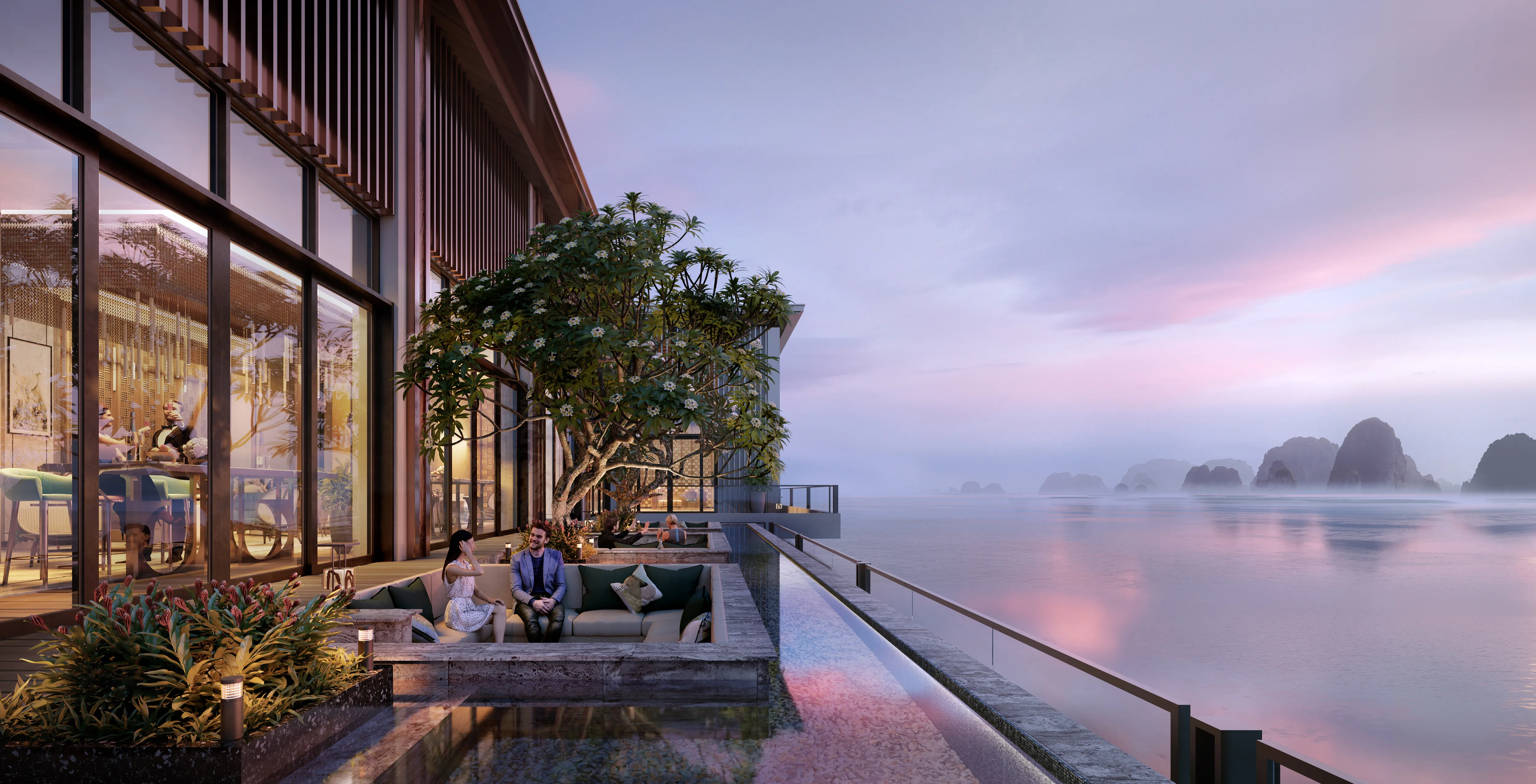 Phối cảnh tổng thể khu đô thị Halong Marina được BIM Land quy hoạch bài bản với các phân khu chức năng đa dạng.