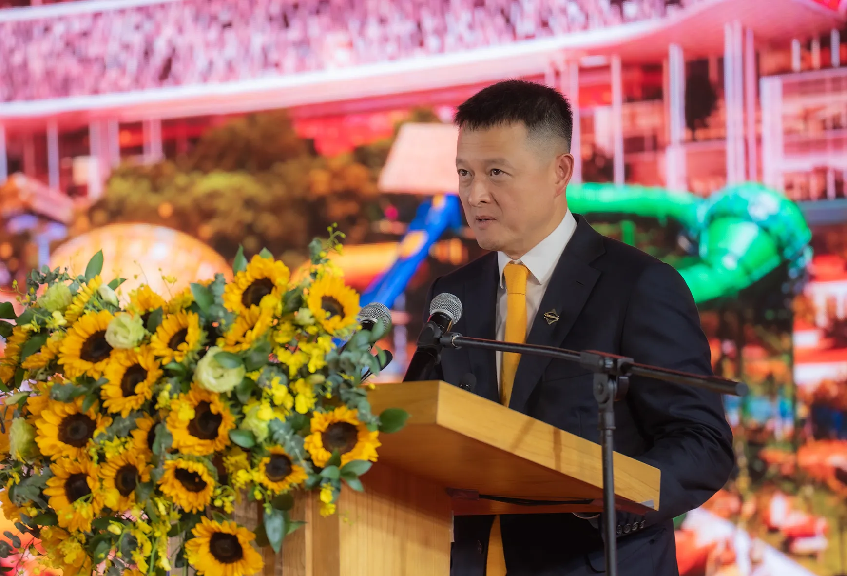 Ông Đặng Minh Trường Chủ tịch Sun Group phát biểu tại lễ khởi công dự án Vũng Tàu