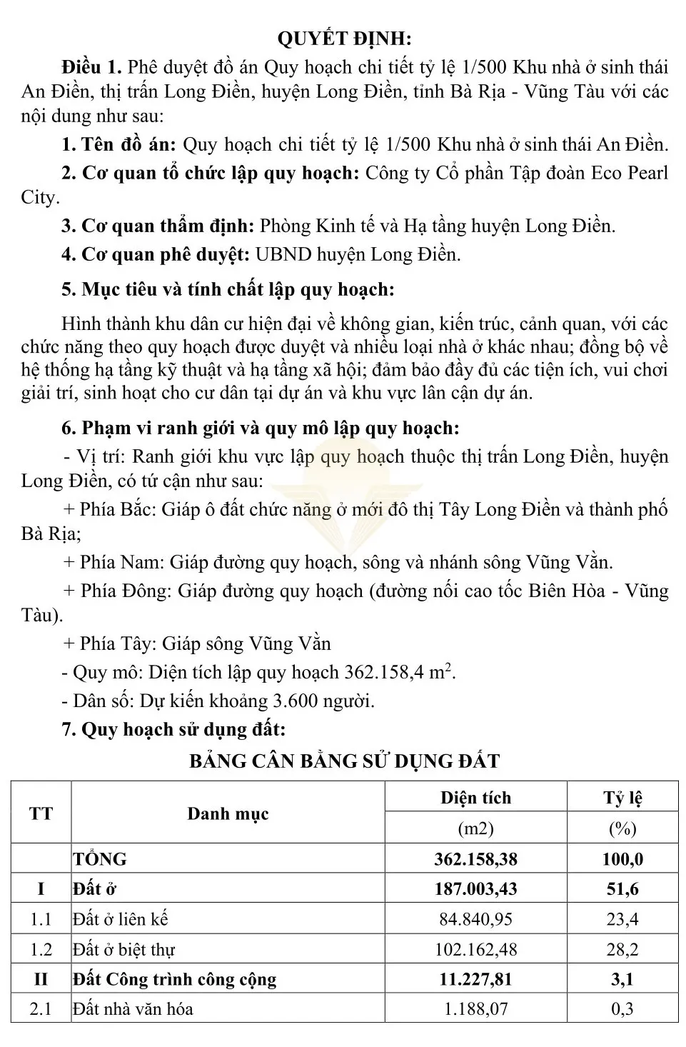 Quyết định phê duyệt quy hoạch chi tiết 1/500 dự án Gold Coast Vũng Tàu trang 3 - Cơ sở pháp lý đầu tư bất động sản