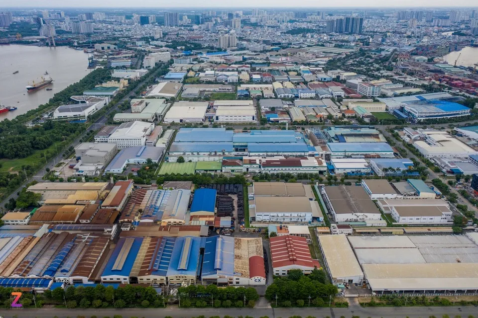 Hình ảnh Khu công nghiệp Tân Thuận TP.HCM đang trong quá trình thí điểm chuyển đổi mô hình phát triển.
