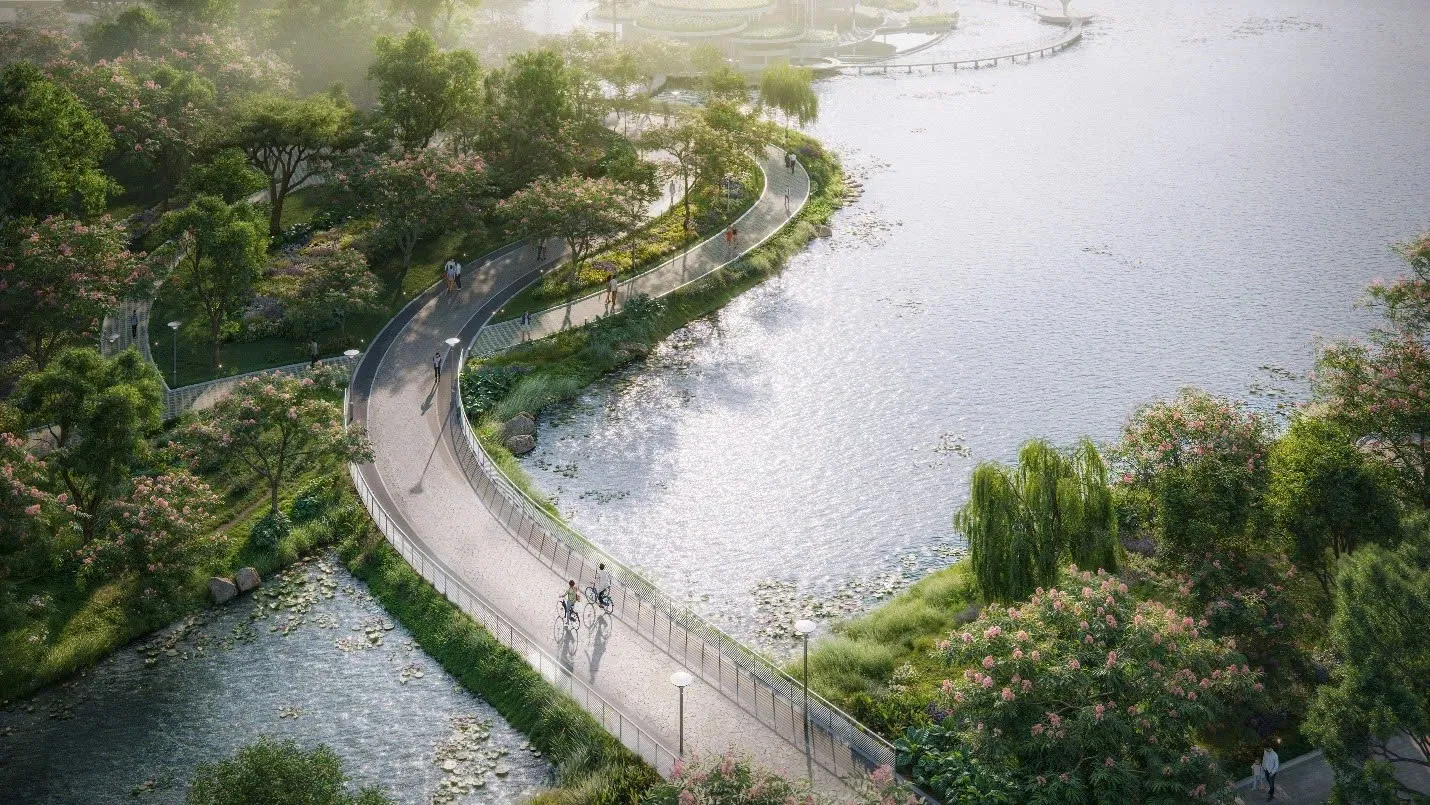 Cung đường tắm rừng Shinrin-yoku dài 8km ven mặt nước tại Eco Retreat, giúp tái tạo năng lượng hiệu quả