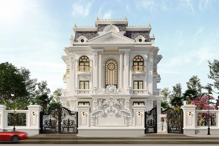 Sự kết hợp hài hòa giữa nét cổ điển và hiện đại trong thiết kế biệt thự tân cổ điển