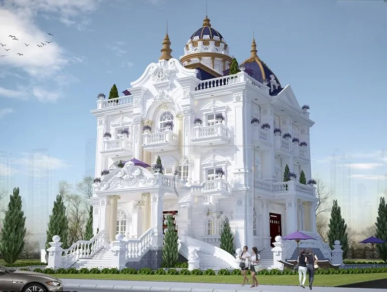 Kiến trúc biệt thự cổ điển với họa tiết tinh xảo và vẻ đẹp vượt thời gian
