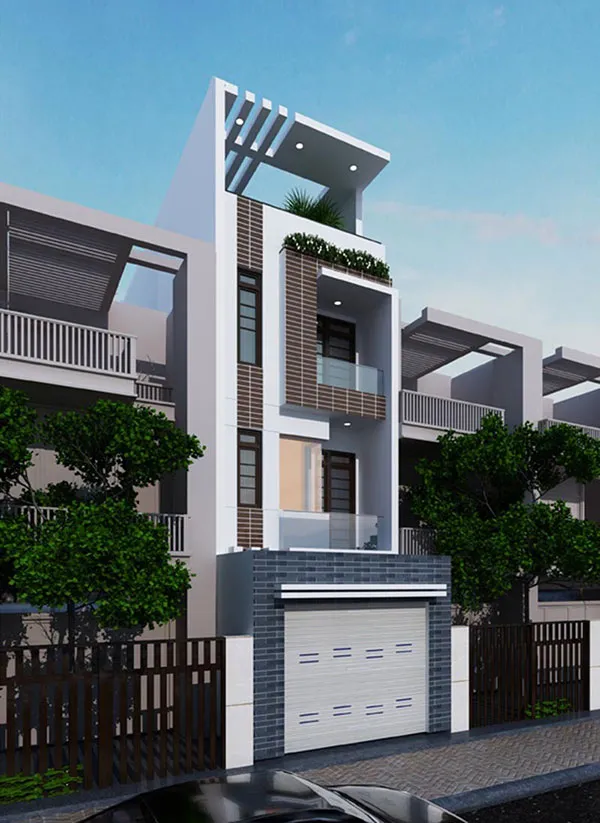 Một dãy nhà phố liền kề điển hình tại khu đô thị