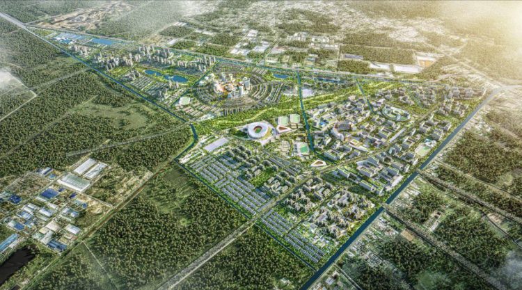 Phối cảnh tổng thể Vinhomes SAIGON PARK Hóc Môn nhìn từ trên cao