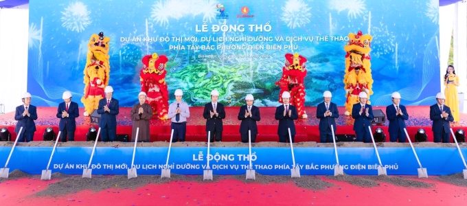 Phối cảnh tổng thể khu đô thị mới Điện Biên với tổ hợp thể thao và khu nghỉ dưỡng